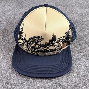 Hippy Tree Trucker Hat Fishing Fish Outdoor Snapback Mesh Cap Unisex OS Beach